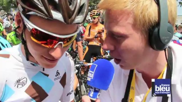 Tour de France 2013 - Romain Bardet en piste pour l'étape St Pourçain - Lyon