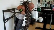 Dips with with 80kg 176 Lbs of iron chains around my neck.