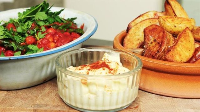 Patatas Bravas With Chorizo Chickpeas And Homemade Aioli