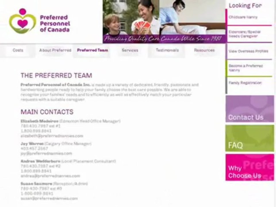 nanny services agency in calgary alberta - preferred nannies