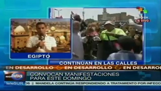 En las calles de Egipto aun se mantienen simpatizantes de Mursi