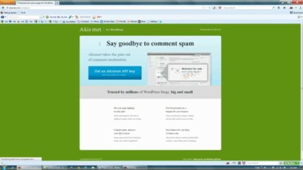 How To Set Up Your Own Website Video 10 -  Akismet Plugin