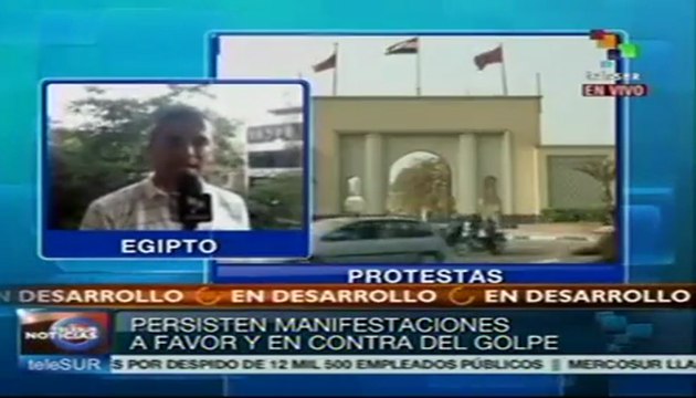Persisten manifestaciones a favor y contra golpe en Egipto