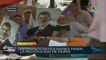 Hermanos Musulmanes piden la restitución de Mursi