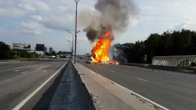 Explosion d'un camion transportant des bouteilles de gaz en Russie