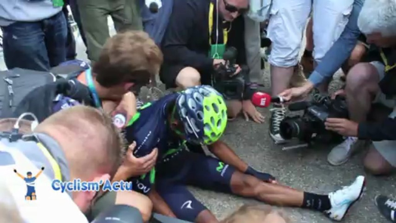 Tour de France 2013 - Quintana épuisé à l'arrivée au Mont Ventoux