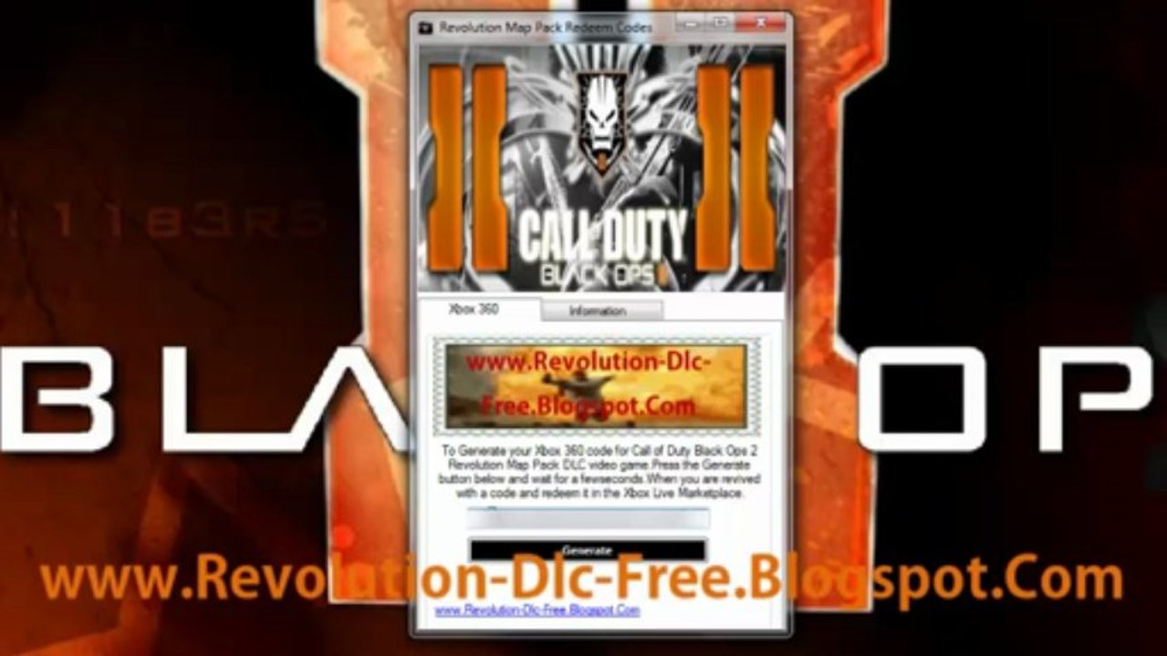 Black Ops 2 Revolution DLC Map Pack Redeem Codes Xbox 360