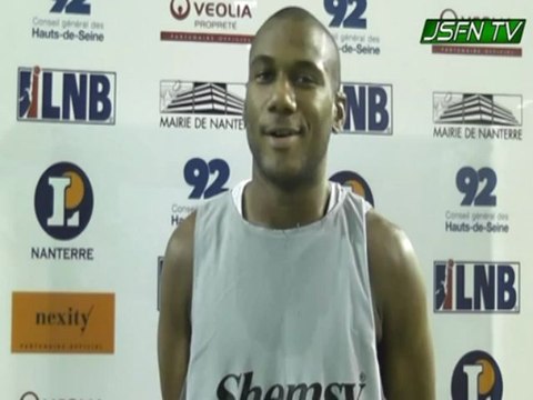 JSF Nanterre : Guillaume Pons et Marc Judith avant le match face à Chalons-Reims (19-11-2010)