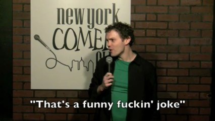 Female Heckler Returns From Bathroom, Confused