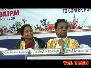 veltech Engineering college Students speech- MR.N.R.NARAYANA MURTHY