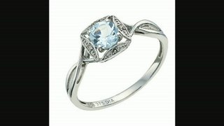 9ct White Gold Diamond & Blue Topaz Ring Review