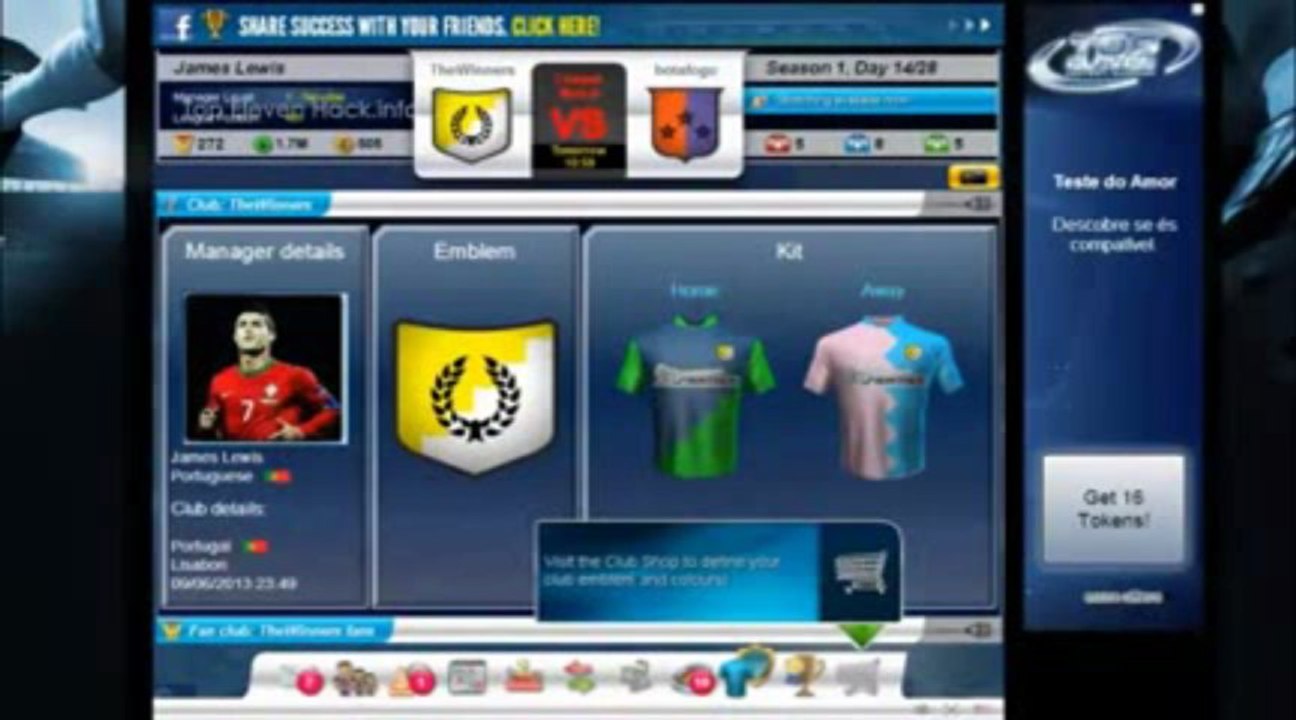 Top Eleven Tokens & Cash Hack