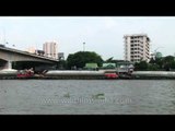 A cargo barge on the river at Bangkok