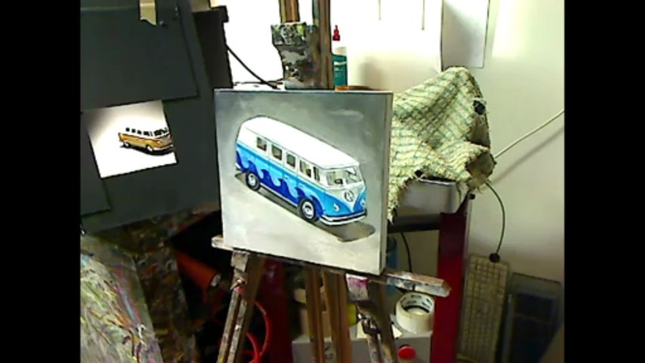 Oil painting demo - toy van still-life by Ben Sherar