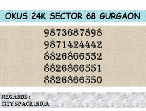 Ocus 24k~||9873687898||~New project sector 68 gurgaon*COMMERCIAL*