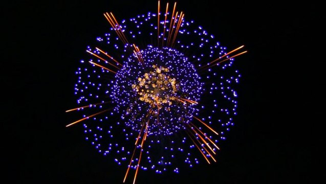 Compétition de feux d'artifice au Japon