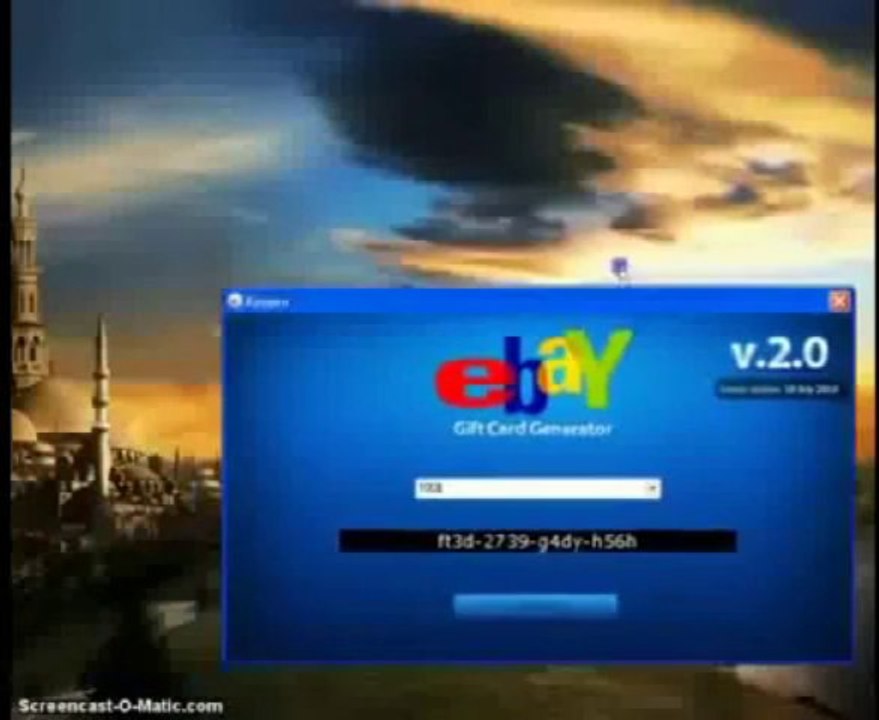 EBay Gift Card Generator 2013 JULY UPDATED