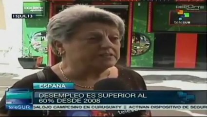 Desempleados españoles suman sus voces por el deterioro económico