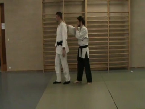 Ushiro eri dori kihon : soto sabaki ayumni ashi