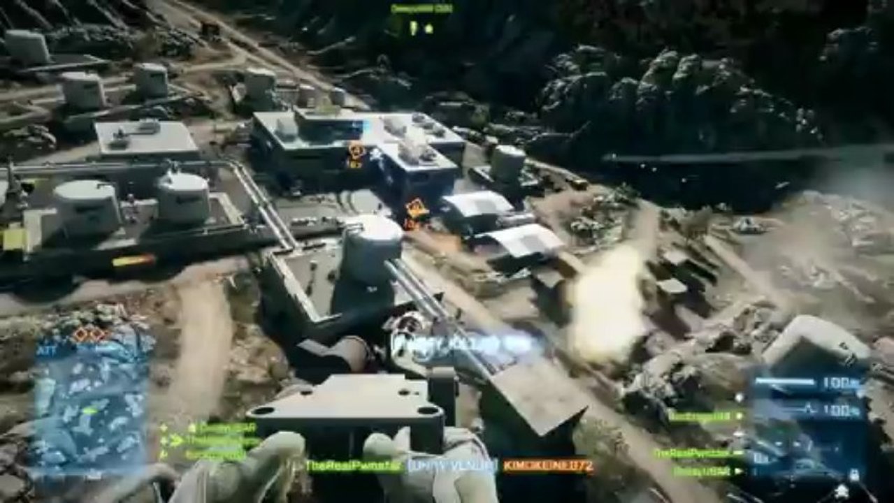 Battlefield 3 M416 Gameplay- "Base Jump Kill" (BF3 Gameplay/Commentary)