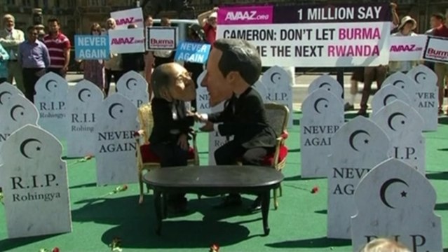 Activists slam Myanmar leader's visit to Britain