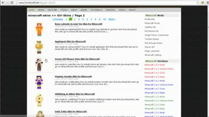 minecraft girl skins