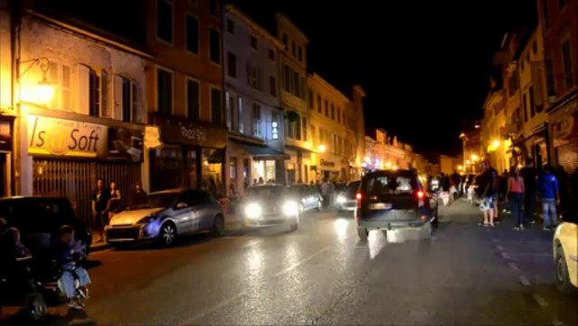 Pont-de-Vaux. Feu d'artifice du 13 juillet 2013.