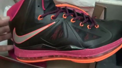 lebron X black pink