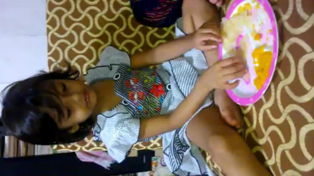 Hiya having luchi at home June 2013
