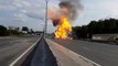 Awesome truck accident and explosion in russia!
