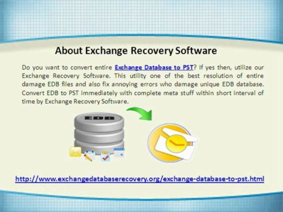 Exchange Database to PST