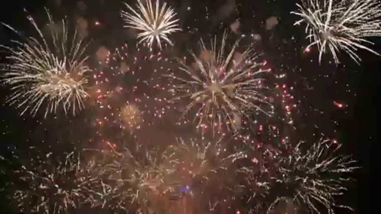 Feu d'artifice Grenoble 14 juillet 2013 fin