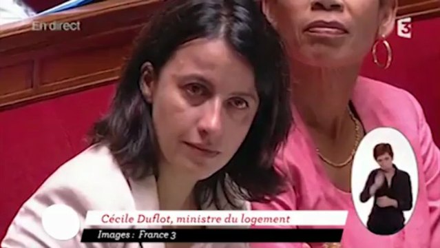 Cécile Duflot émue aux larmes à l'Assemblée