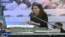 Cristina Fernández inaugura una planta siderúrgica en Ramallo