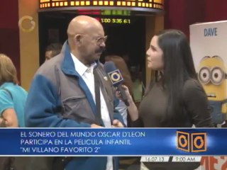 El cantante venezolano Oscar De León  participa en la película infantil  "Mi Villano Favorito 2"