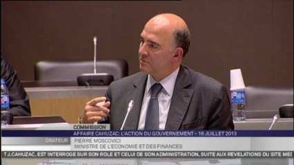 P Moscovici : "Il n'y a pas eu de volonté de sauver le soldat Cahuzac"