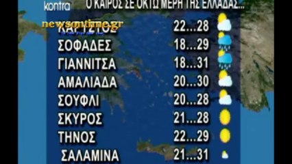 newsontime.gr - ΔΕΛΤΙΟ ΚΑΙΡΟΥ ΓΙΑ ΤΕΤΑΡΤΗ 17-7-2013