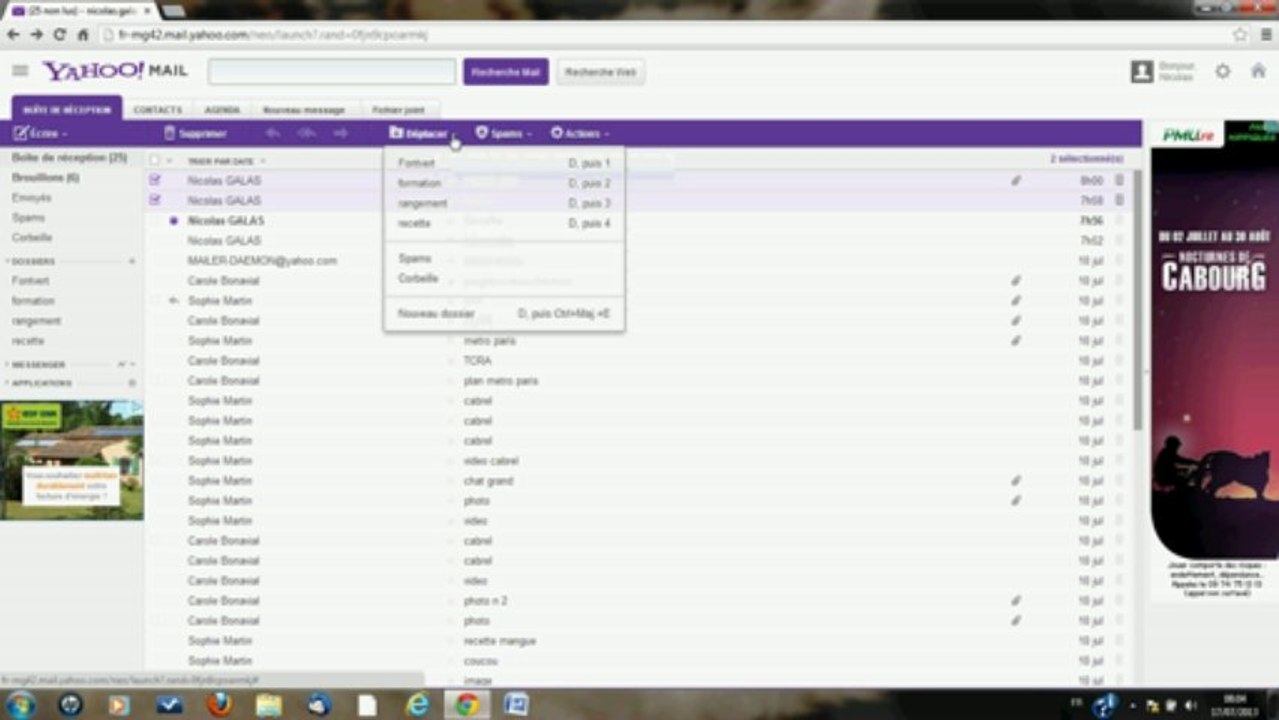 Rangement des mails