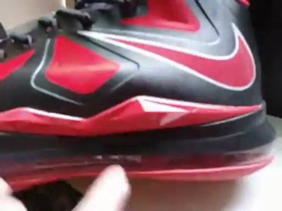 nike lebron x shoes black red color