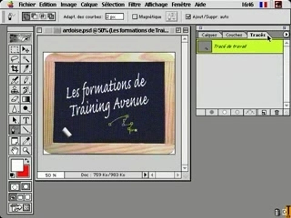 photoshop - Texte avec effet craie
