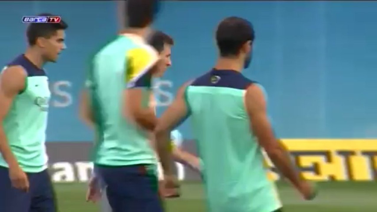 Cuenca, aquejado de una contusión cervical, ausencia en el entrenamiento del Barça