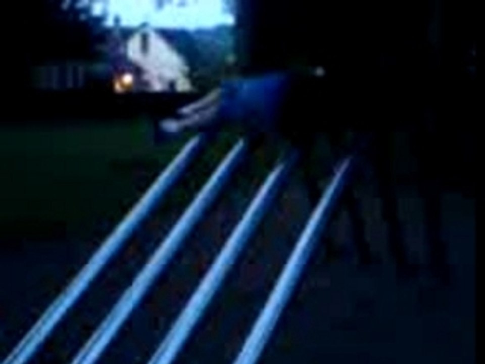 Cascade sur barre de fer