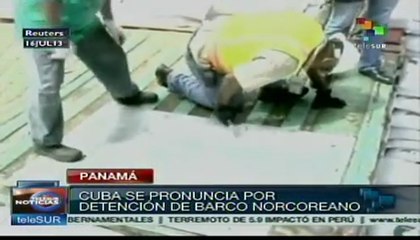 Cuba se pronuncia por detención de barco norcoreano en Panamá