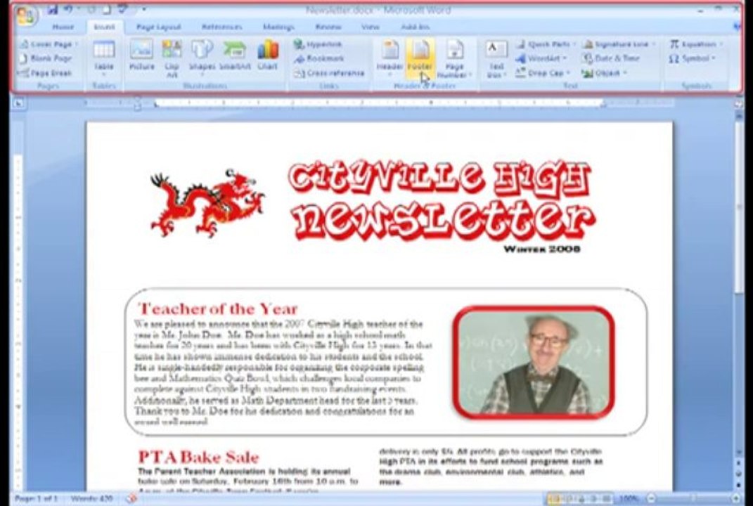 Word 2007_ Working with Headers and Footers