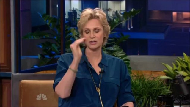 mjsbigblog.com Jane Lynch Talks Cory Monteith - Tonight Show with Jay Leno