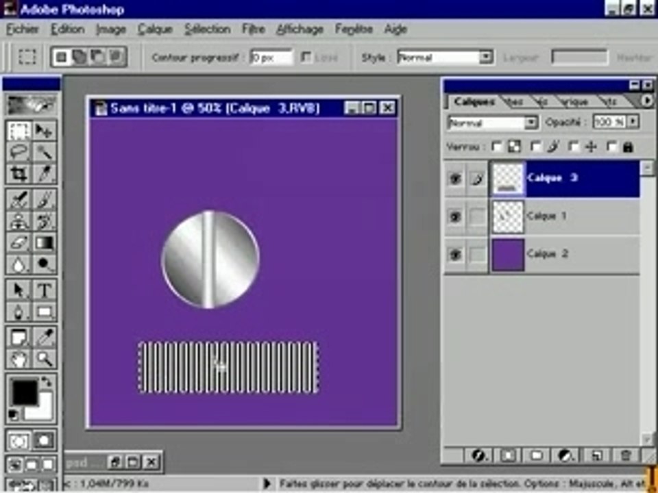 photoshop - Vis metaliques