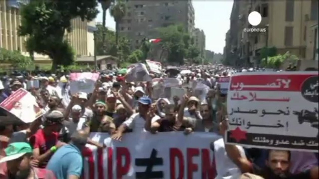 The EU calls for Egypt to release deposed president...