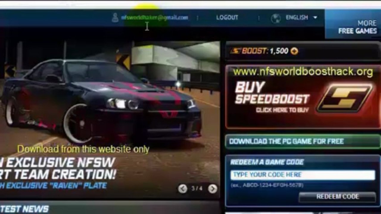 Need for Speed World Boost Hack 2013