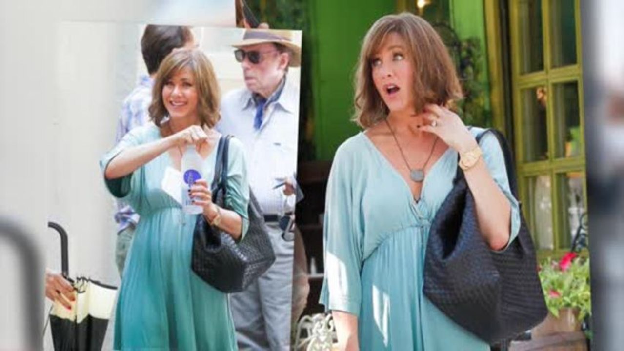 Jennifer Aniston Has a Bad Hair Day on Film Set