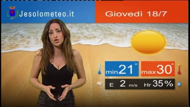 PREVISIONI DEL TEMPO JESOLO GIOVEDI' 18 LUGLIO 2013